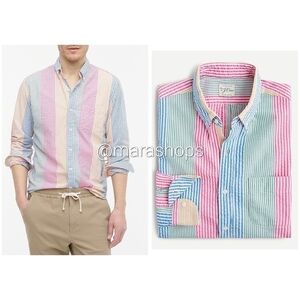 J. CREW Slim Seersucker Stripe Shirt